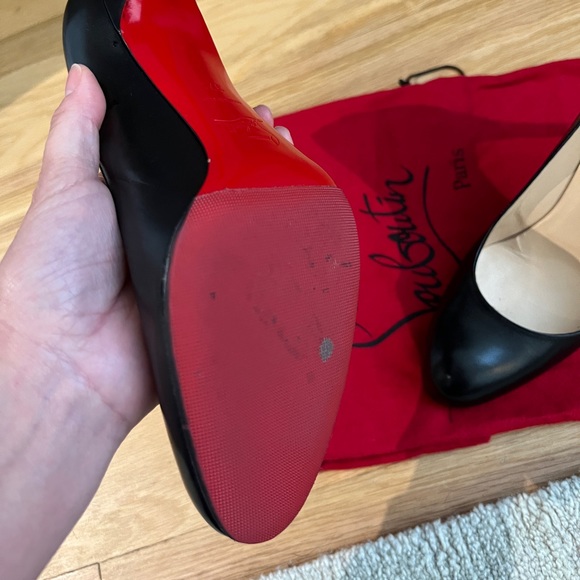 Christian Louboutin Black Leather Pumps - Picture 7 of 15